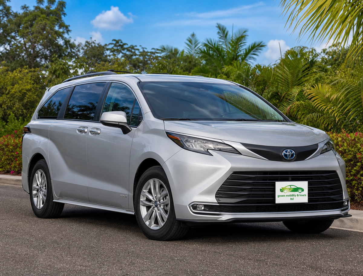 Toyota Sienna Hybrid Toyota Sienna Hybrid minivan for family rental in Kampala, Uganda — 7-seater